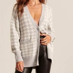 Abercrombie & Fitch Houndstooth Cardigan
